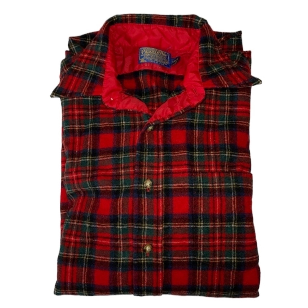 Pendleton Red Tartan Plaid Button-Front Shirt
